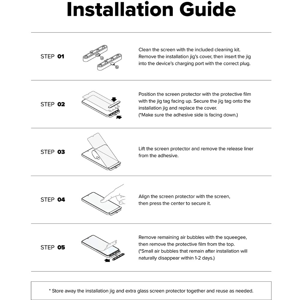 Picture of Google Pixel 10a Screen Protector | Ringke Easy Slide Tempered Glass Screen Protector for Google Pixel 10a (Clear) 2pcs