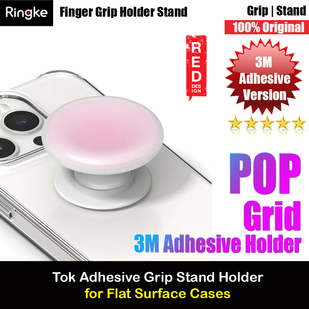 Picture of Ringke Tok 3M Adhesive Grip Stand Holder Popsocket similar Grip Holder (Ice Pink) Red Design- Red Design Cases, Red Design Covers, iPad Cases and a wide selection of Red Design Accessories in Malaysia, Sabah, Sarawak and Singapore 