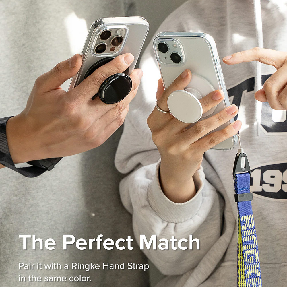 Picture of Ringke Tok Magnetic Grip Stand Holder Popsocket similar Grip Holder (Glossy Black)