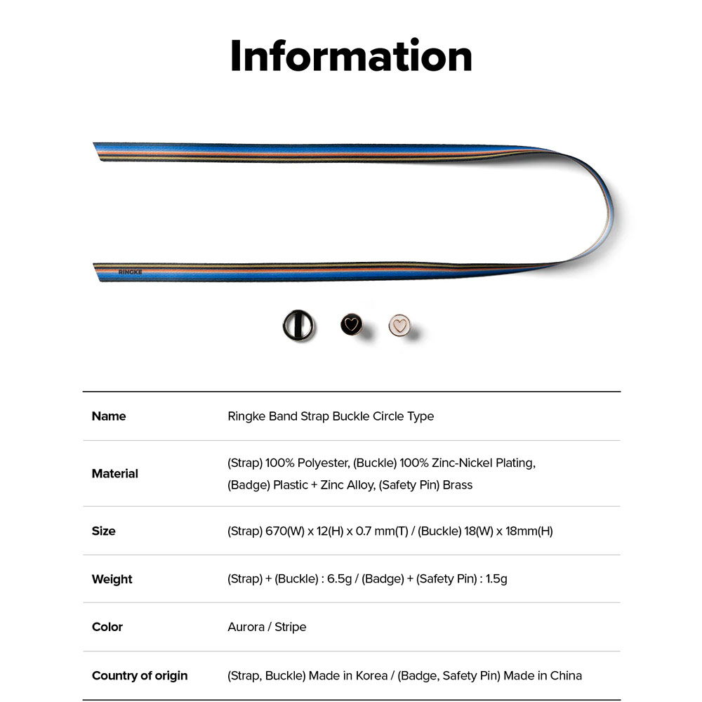 Picture of Ringke Loop Strap Buckle Circle Type for Smartphone (Stripe)