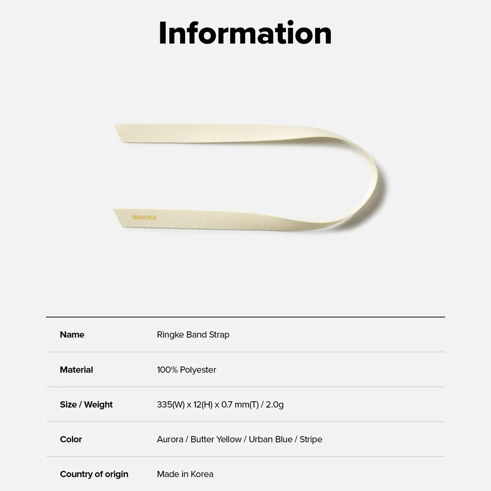 Picture of Ringke Universal Loop Band Strap for smartphones (Butter Yellow)