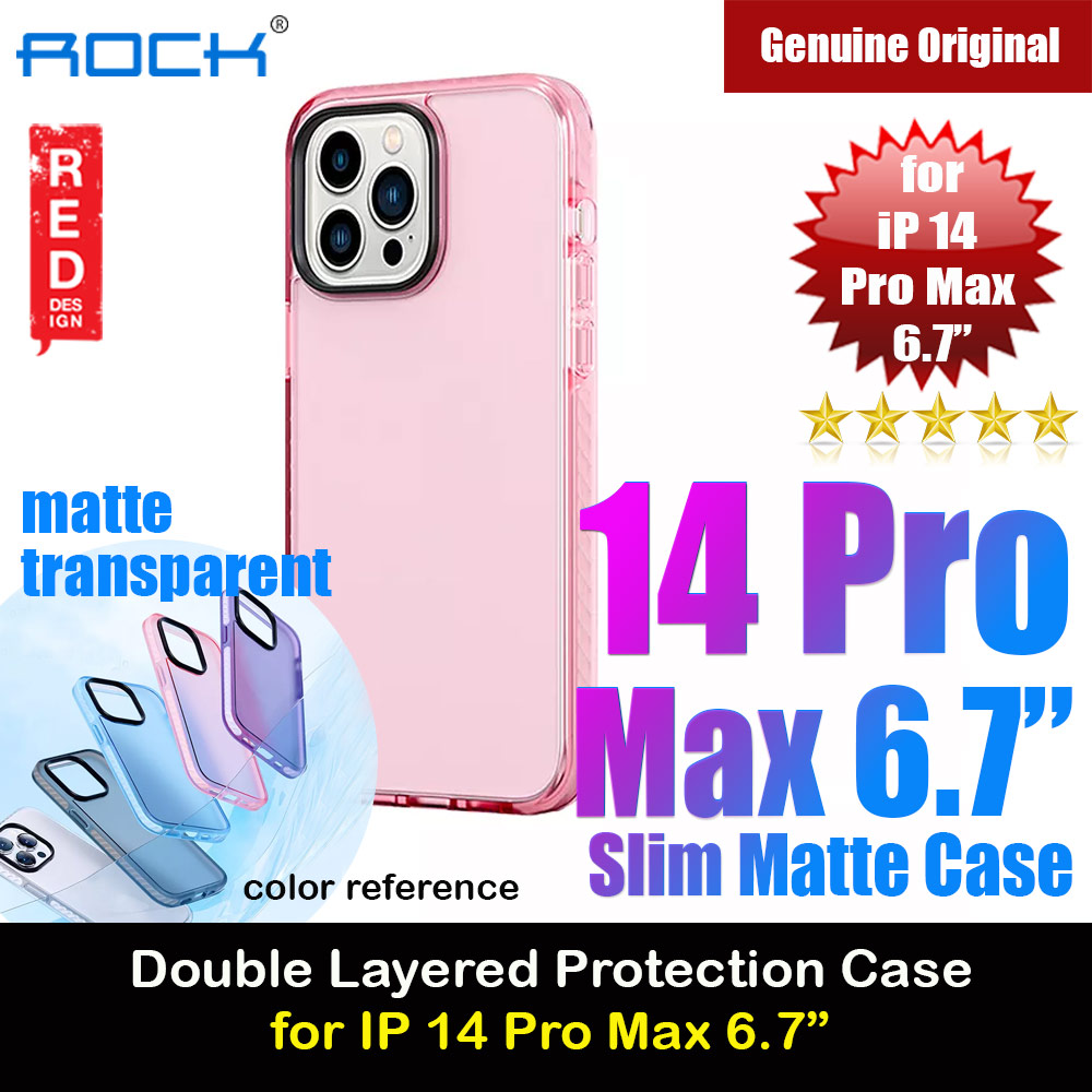 Picture of Rock Armor Shield Thin Matte Anti Finger Print Drop Protection Case For for iPhone 14 Pro 6.1 (Pink) Apple iPhone 14 Pro 6.1- Apple iPhone 14 Pro 6.1 Cases, Apple iPhone 14 Pro 6.1 Covers, iPad Cases and a wide selection of Apple iPhone 14 Pro 6.1 Accessories in Malaysia, Sabah, Sarawak and Singapore 