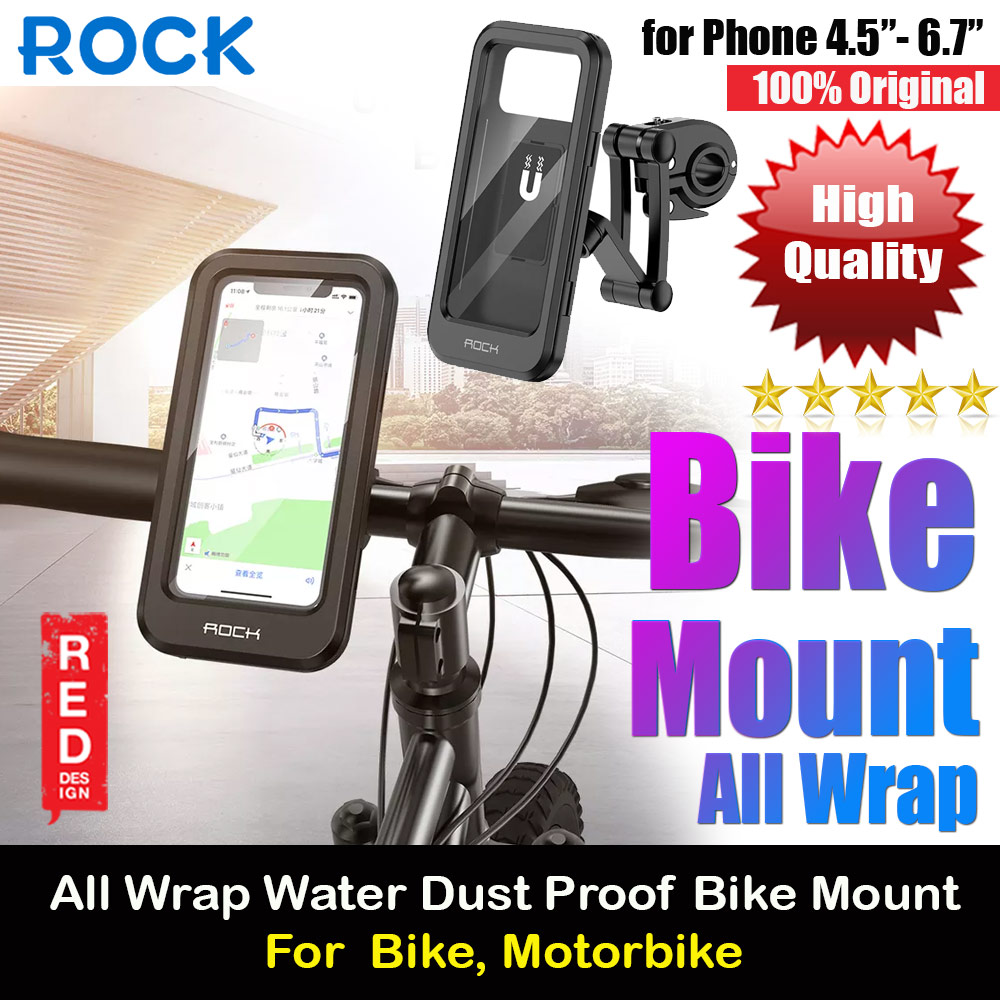 Picture of Rock Alloy Base High Quality Rotable Water Dust Proof Phone Holder Mount for bicycle motorbike motorcycle Electric Bike handlebar (Black) Red Design- Red Design Cases, Red Design Covers, iPad Cases and a wide selection of Red Design Accessories in Malaysia, Sabah, Sarawak and Singapore 