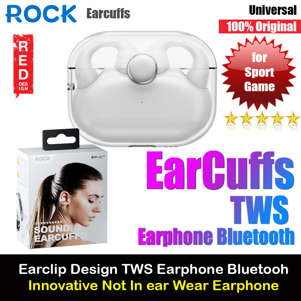 Picture of ROCK Ambie Sound EarCuffs TWS Earphone Bluetooth 5.2 Dual Stereo Touch Control Long Standby HIFI Ear Hook Headset Sport Earbuds (White) Red Design- Red Design Cases, Red Design Covers, iPad Cases and a wide selection of Red Design Accessories in Malaysia, Sabah, Sarawak and Singapore 