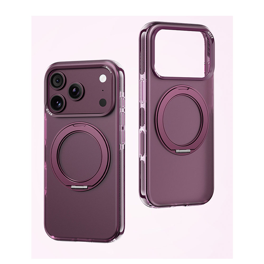 Picture of Apple iPhone 18 Pro Max Case | ROCK Guard Touch Rotating Series Magnetic Protection Case with Stand for iPhone 18 Pro Max 17 Pro Max (Matte Burgundy)