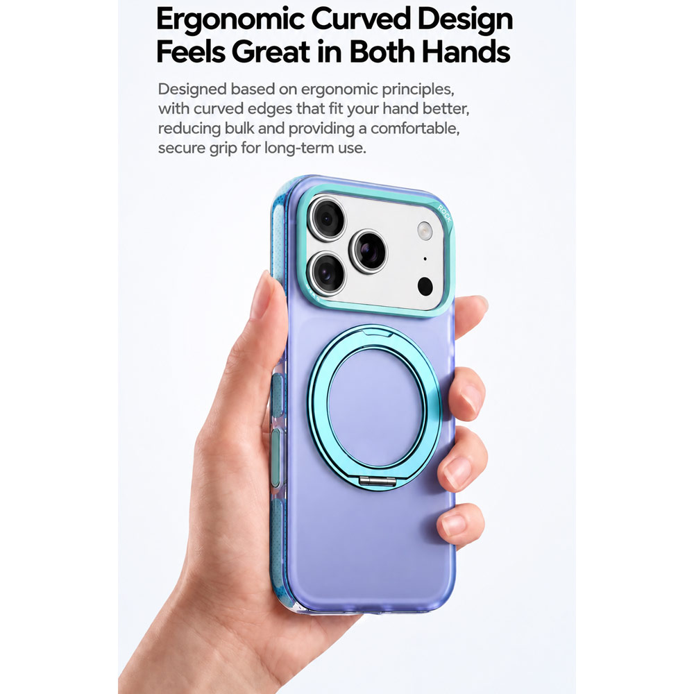 Picture of Apple iPhone 18 Pro Max Case | ROCK Guard Touch Rotating Series Magnetic Protection Case with Stand for iPhone 18 Pro Max 17 Pro Max (Matte Burgundy)