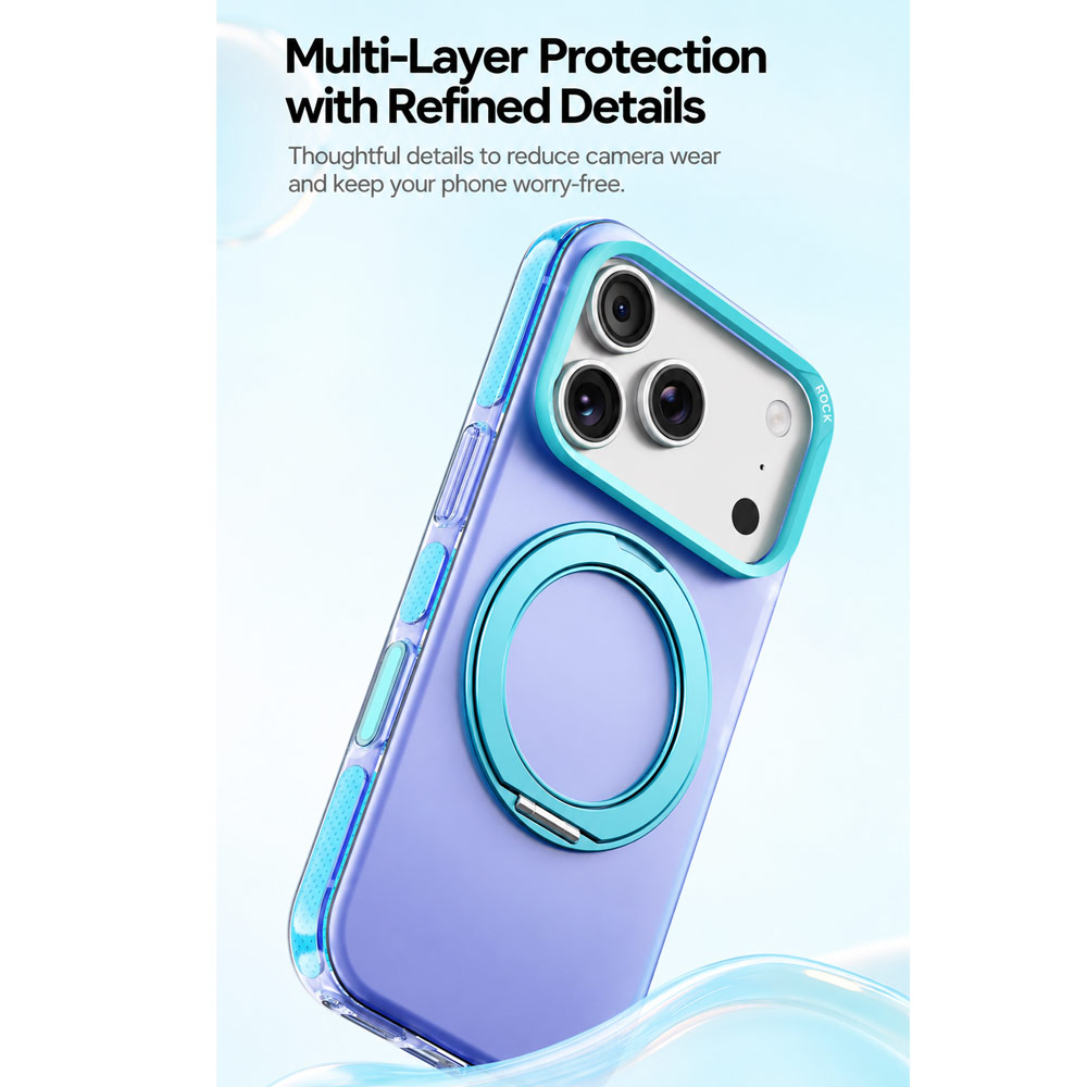 Picture of Apple iPhone 18 Pro Max Case | ROCK Guard Touch Rotating Series Magnetic Protection Case with Stand for iPhone 18 Pro Max 17 Pro Max (Matte Burgundy)