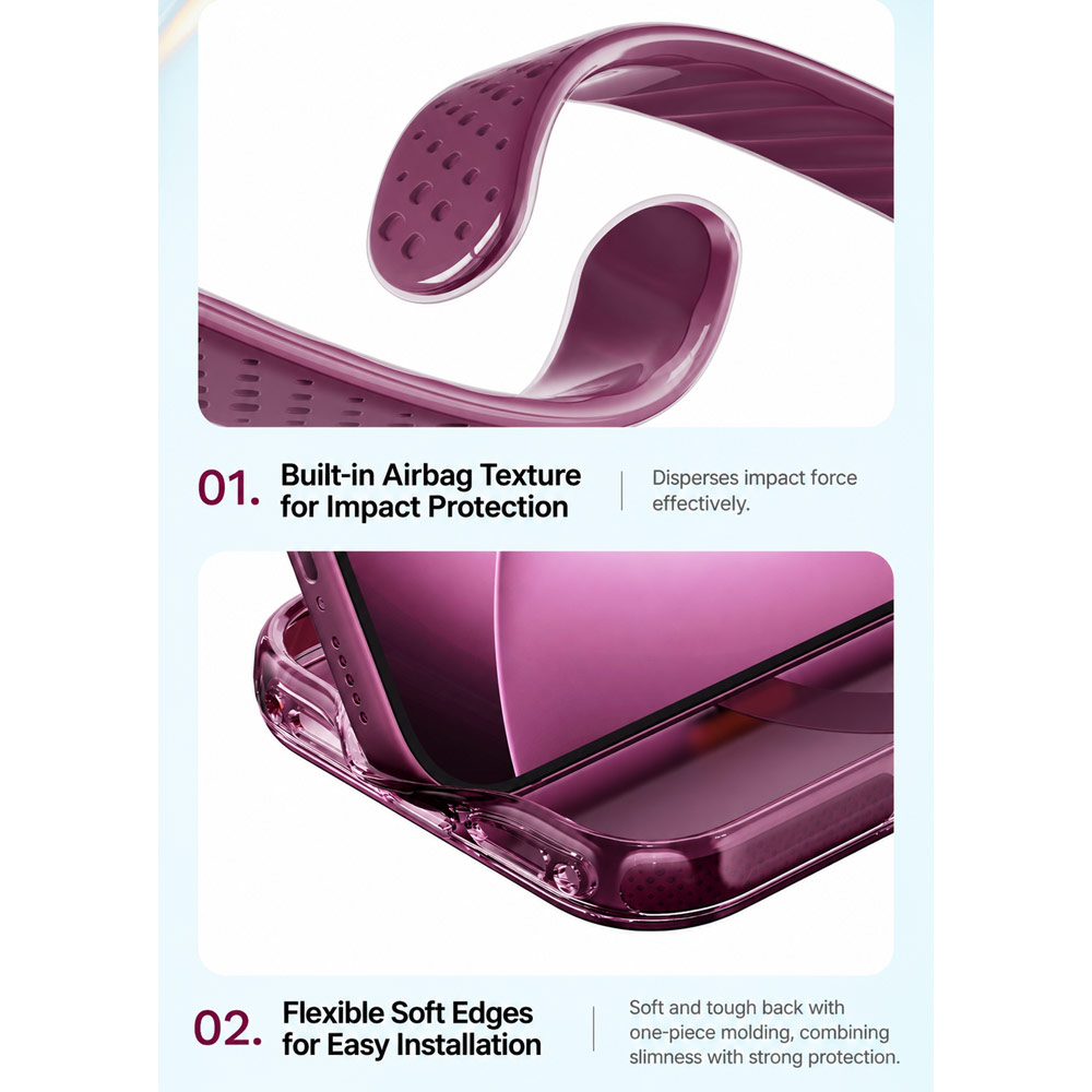 Picture of Apple iPhone 18 Pro Max Case | ROCK Guard Touch Rotating Series Magnetic Protection Case with Stand for iPhone 18 Pro Max 17 Pro Max (Matte Burgundy)