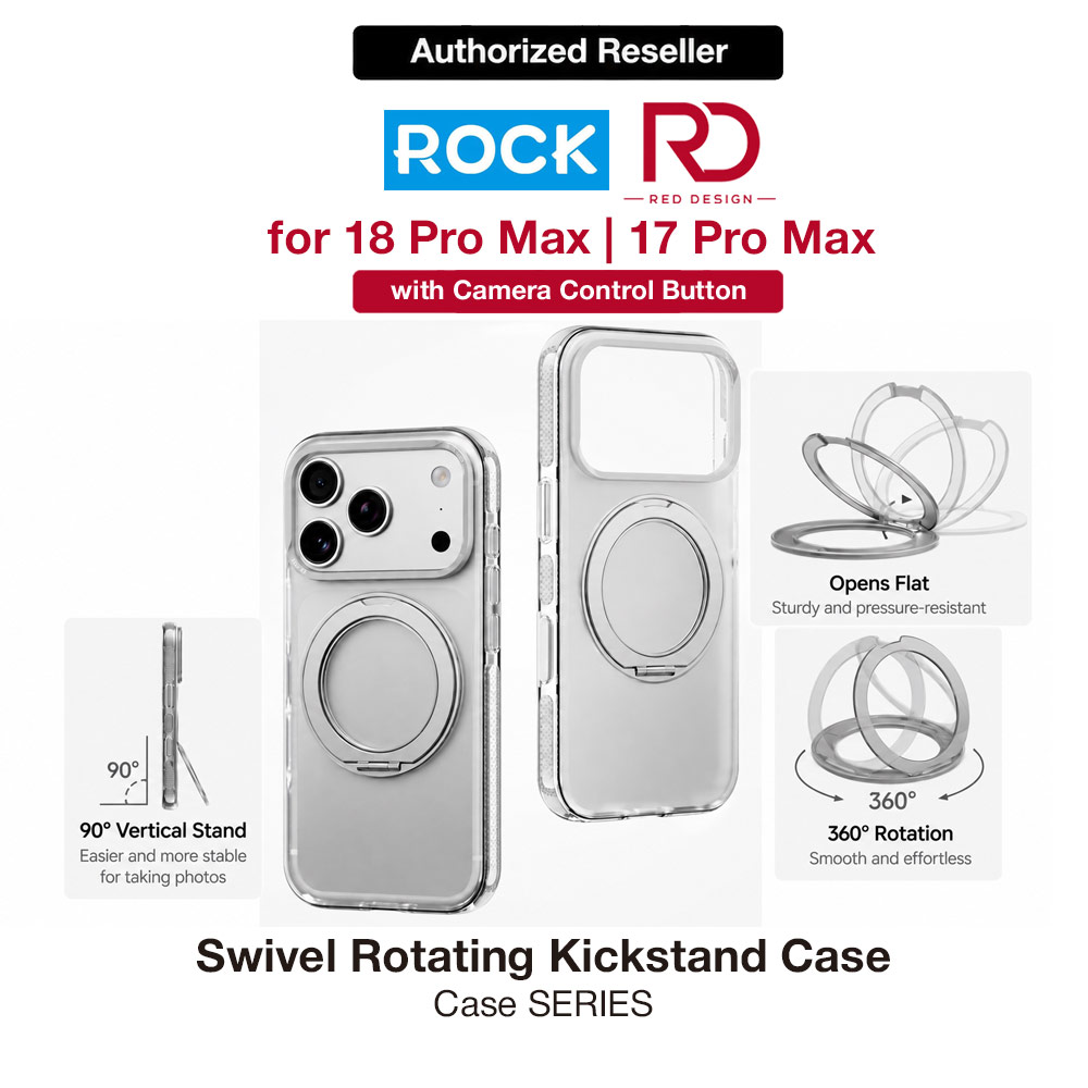 Picture of ROCK Guard Touch Rotating Series Magnetic Protection Case with Stand for iPhone 18 Pro Max 17 Pro Max (Matte Grey) Apple iPhone 17 Pro Max 6.9- Apple iPhone 17 Pro Max 6.9 Cases, Apple iPhone 17 Pro Max 6.9 Covers, iPad Cases and a wide selection of Apple iPhone 17 Pro Max 6.9 Accessories in Malaysia, Sabah, Sarawak and Singapore 
