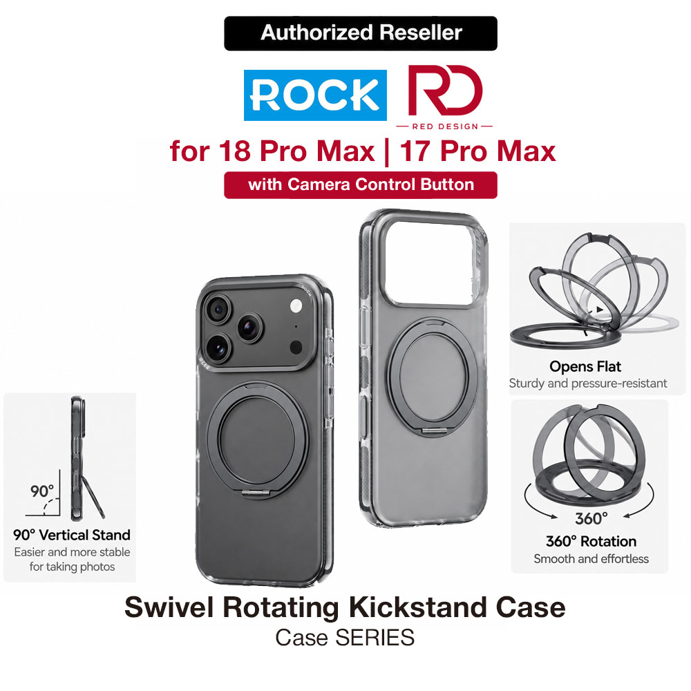 Picture of ROCK Guard Touch Rotating Series Magnetic Protection Case with Stand for iPhone 18 Pro Max 17 Pro Max (Matte Dark Grey) Apple iPhone 17 Pro Max 6.9- Apple iPhone 17 Pro Max 6.9 Cases, Apple iPhone 17 Pro Max 6.9 Covers, iPad Cases and a wide selection of Apple iPhone 17 Pro Max 6.9 Accessories in Malaysia, Sabah, Sarawak and Singapore 