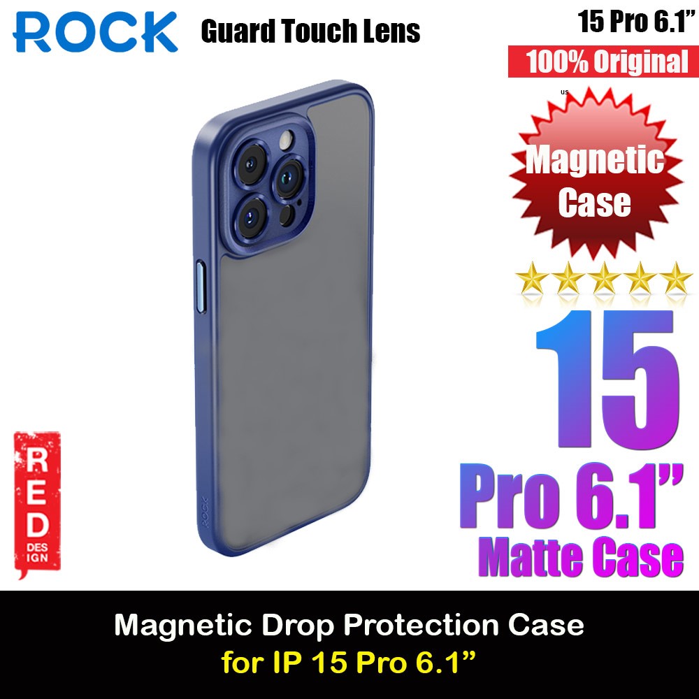 Picture of Rock Guard Touch Lens Protection Anti Finger Print Drop Protection Magsafe Compatible Case for iPhone 15 Pro 6.1 (Matte Blue) Apple iPhone 15 Pro 6.1- Apple iPhone 15 Pro 6.1 Cases, Apple iPhone 15 Pro 6.1 Covers, iPad Cases and a wide selection of Apple iPhone 15 Pro 6.1 Accessories in Malaysia, Sabah, Sarawak and Singapore 