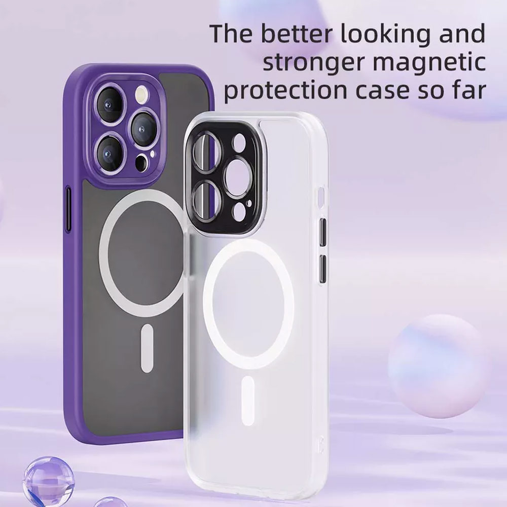 Picture of Apple iPhone 14 Plus 6.7 Case | Rock Guard Touch Lens Protection Anti Finger Print Drop Protection Magsafe Compatible Case for iPhone 14 Plus 6.7 (Matte Black)