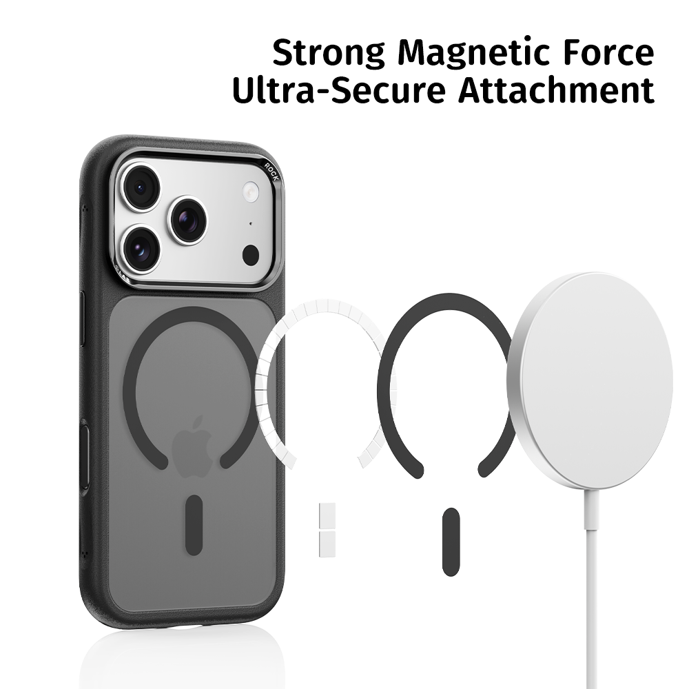 Picture of Apple iPhone 18 Pro Max Case | ROCK Guard Touch Series Magnetic Protection Case for iPhone 18 Pro Max (Black)
