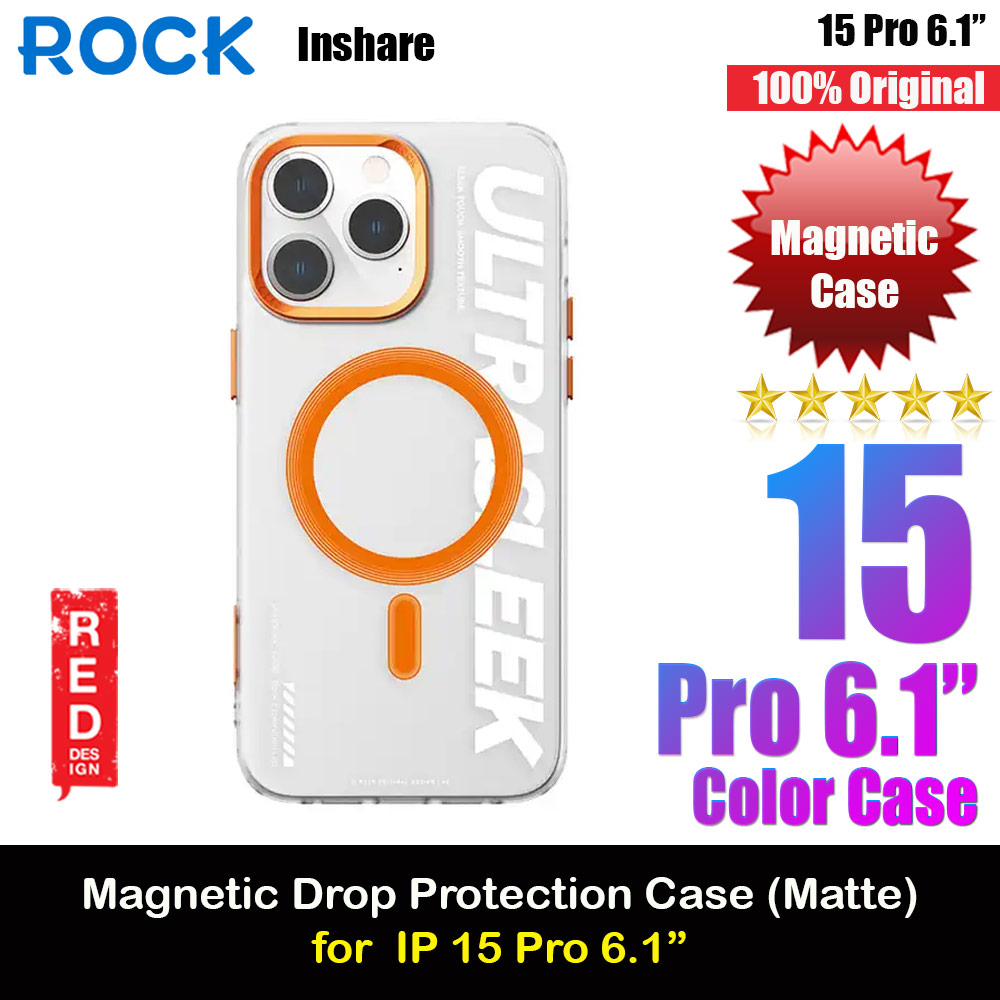 Picture of Rock Inshare Artistic Young Stylish Color Magnetic Drop Protection Case for iPhone 15 Pro 6.1 (Orange) Apple iPhone 15 Pro 6.1- Apple iPhone 15 Pro 6.1 Cases, Apple iPhone 15 Pro 6.1 Covers, iPad Cases and a wide selection of Apple iPhone 15 Pro 6.1 Accessories in Malaysia, Sabah, Sarawak and Singapore 
