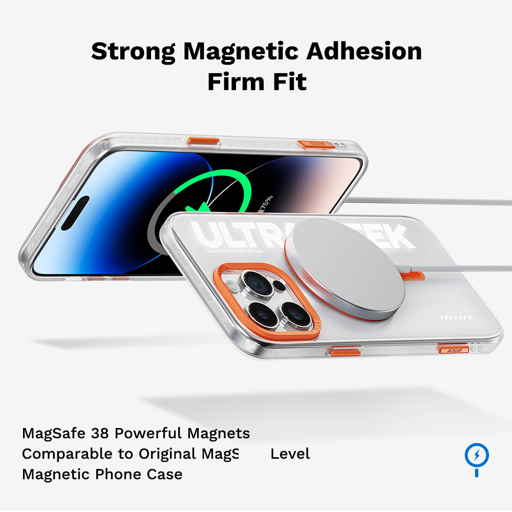 Picture of Apple iPhone 15 Pro Max 6.7 Case | Rock Inshare Artistic Young Stylish Color Magnetic Drop Protection Case for iPhone 15 Pro Max 6.7 (Black)