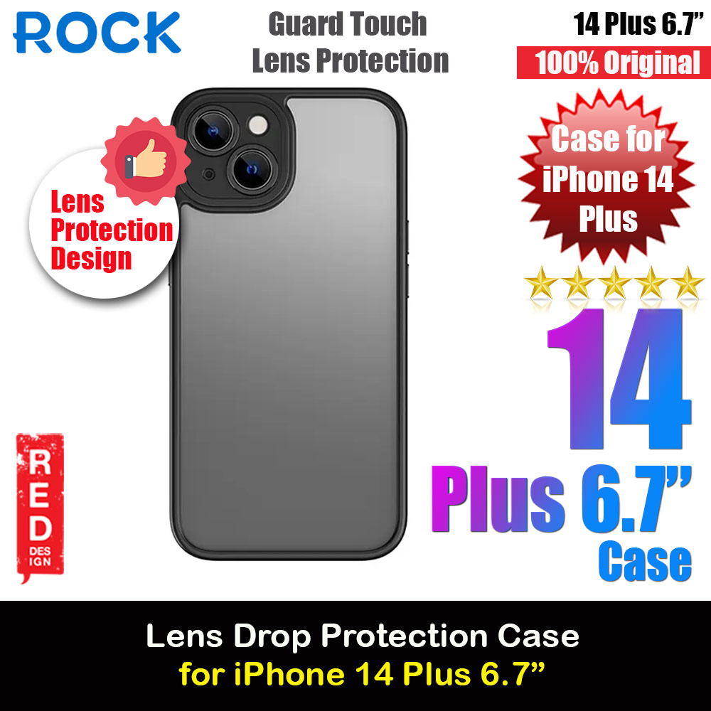 Picture of Rock Guard Touch Lens Protection Anti Finger Print Drop Protection Case for iPhone 14 Plus 6.7 (Matte Black) Apple iPhone 14 Plus 6.7- Apple iPhone 14 Plus 6.7 Cases, Apple iPhone 14 Plus 6.7 Covers, iPad Cases and a wide selection of Apple iPhone 14 Plus 6.7 Accessories in Malaysia, Sabah, Sarawak and Singapore 
