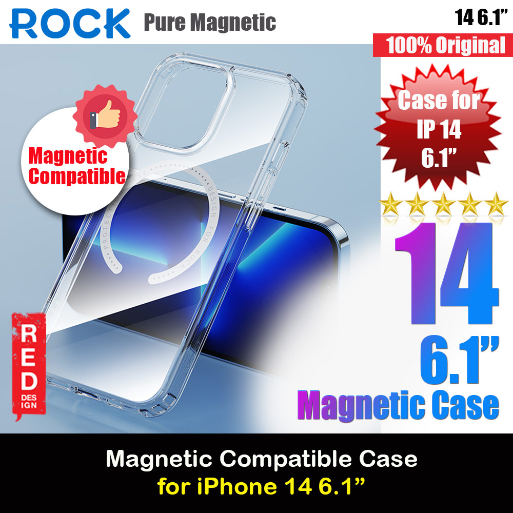 Picture of Rock Pure Series Protection Magnetic Case Magsafe Compatible for iPhone 14 6.1 (Clear) Apple iPhone 14 6.1- Apple iPhone 14 6.1 Cases, Apple iPhone 14 6.1 Covers, iPad Cases and a wide selection of Apple iPhone 14 6.1 Accessories in Malaysia, Sabah, Sarawak and Singapore 