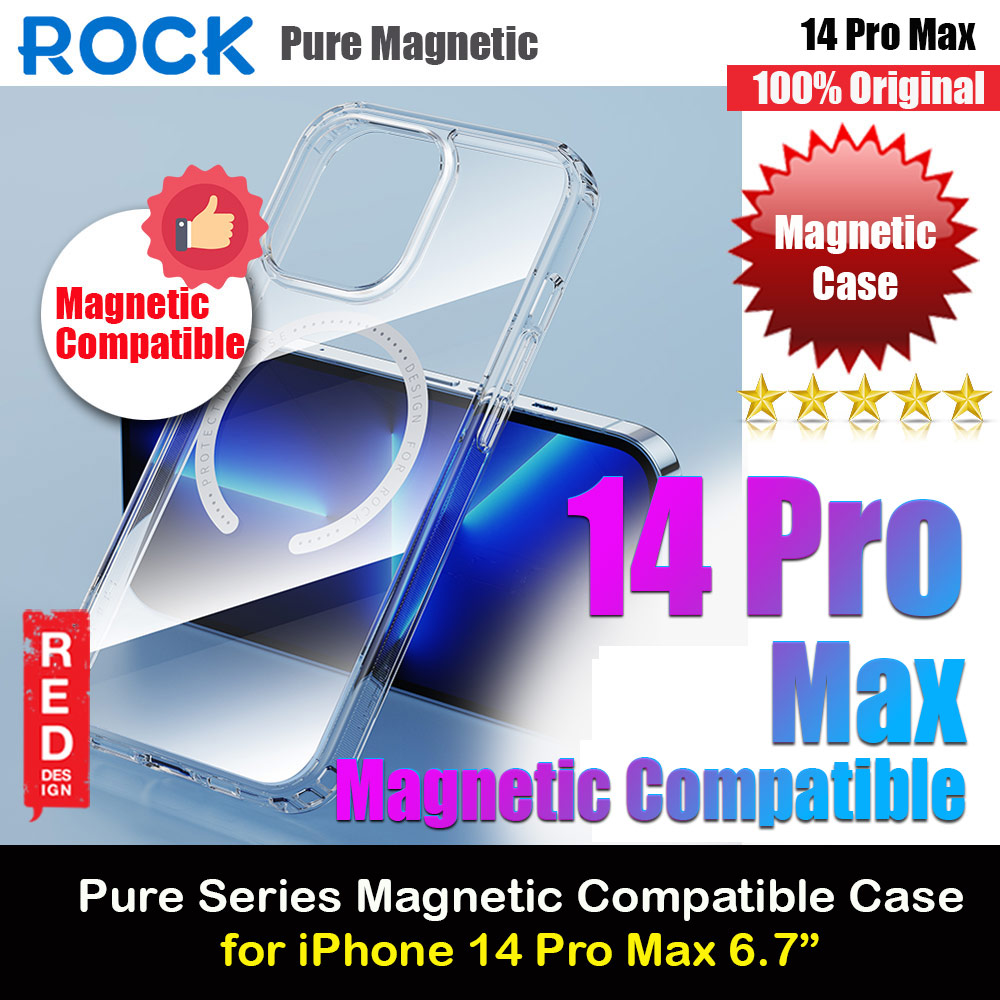 Picture of Rock Pure Series Protection Magnetic Case Magsafe Compatible for iPhone 14 Pro Max 6.7 (Clear) Apple iPhone 14 Pro Max 6.7- Apple iPhone 14 Pro Max 6.7 Cases, Apple iPhone 14 Pro Max 6.7 Covers, iPad Cases and a wide selection of Apple iPhone 14 Pro Max 6.7 Accessories in Malaysia, Sabah, Sarawak and Singapore 