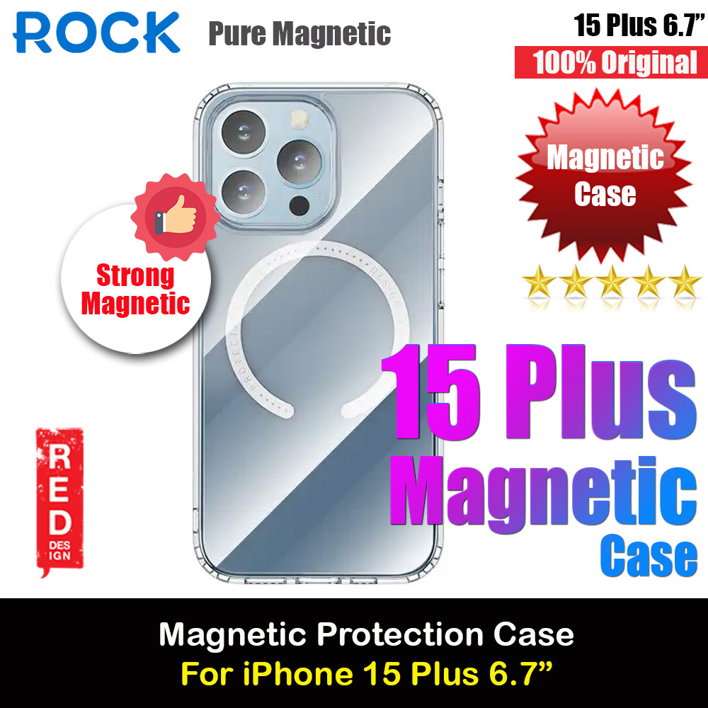 Picture of Rock Pure Series Protection Magnetic Case Magsafe Compatible for iPhone 15 Plus 6.7 (Clear) Apple iPhone 15 Plus 6.7- Apple iPhone 15 Plus 6.7 Cases, Apple iPhone 15 Plus 6.7 Covers, iPad Cases and a wide selection of Apple iPhone 15 Plus 6.7 Accessories in Malaysia, Sabah, Sarawak and Singapore 