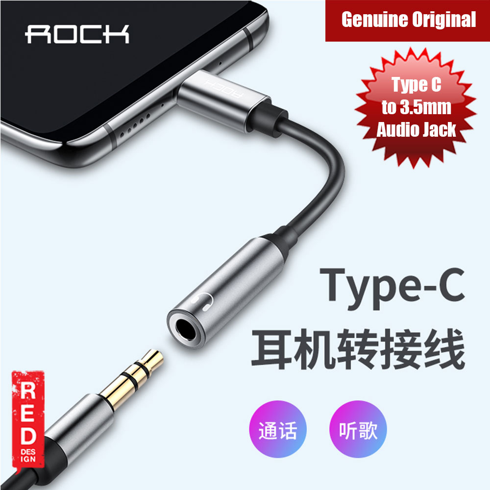 Picture of Rock Type C to 3.5mm Audio Jack Converter (Black)