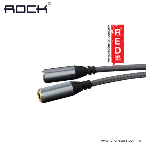 Picture of Rock 3.5mm 1 to 2 Audio Sharing Cable Y Splitter - Metal Slate