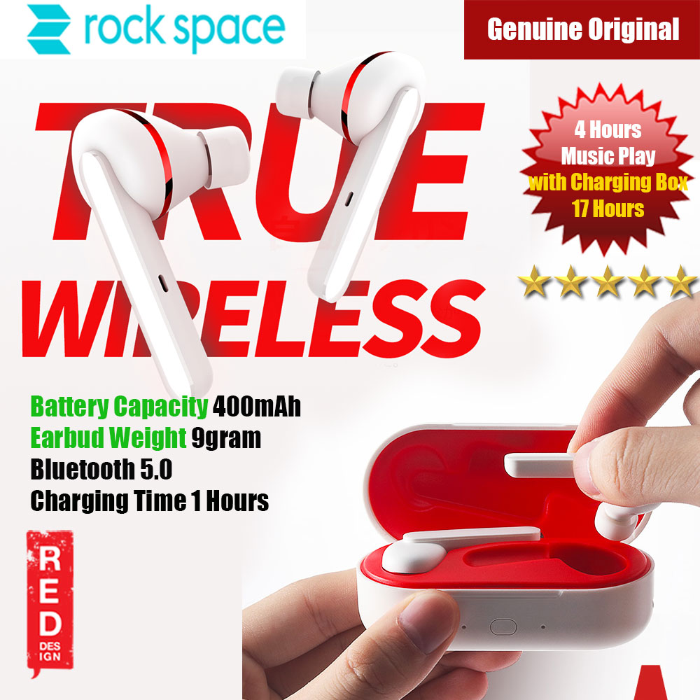 Picture of Rock Space EB70 True Wireless Stereo Earphone (White) Red Design- Red Design Cases, Red Design Covers, iPad Cases and a wide selection of Red Design Accessories in Malaysia, Sabah, Sarawak and Singapore 