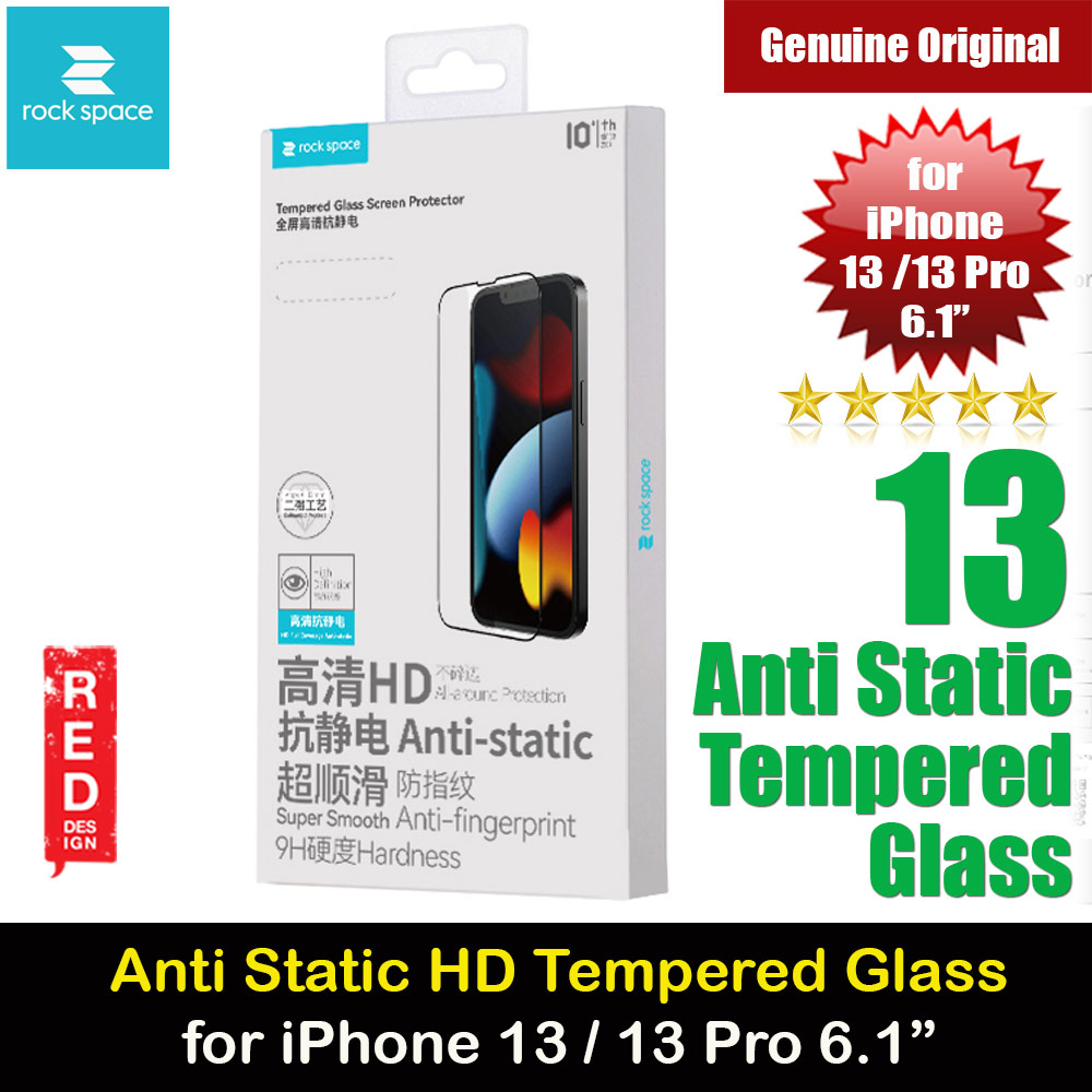Picture of Rock Space HD Full Coverage Anti Static Tempered Glass for iPhone 13 iPhone 13 Pro 6.1 (Anti Static Clear) Apple iPhone 13 6.1- Apple iPhone 13 6.1 Cases, Apple iPhone 13 6.1 Covers, iPad Cases and a wide selection of Apple iPhone 13 6.1 Accessories in Malaysia, Sabah, Sarawak and Singapore 