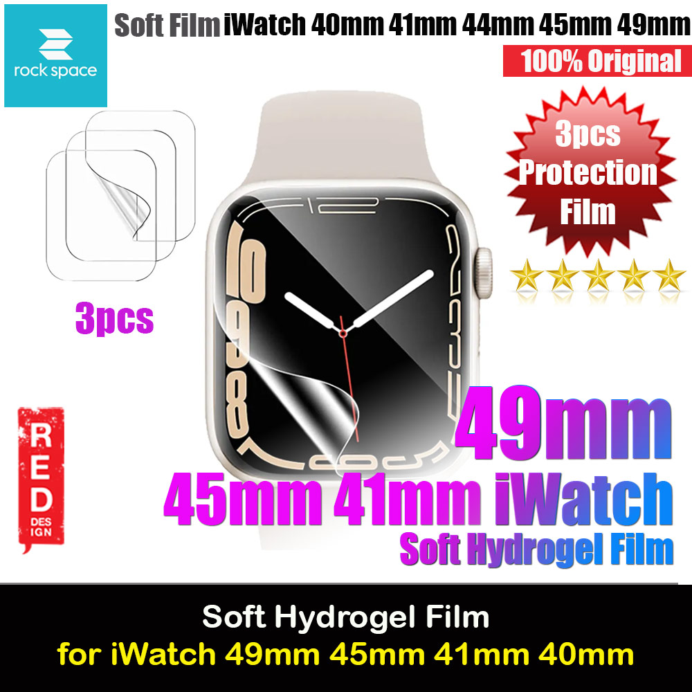 Picture of Rock Space Soft TPU Film Screen Protector for Apple Watch 49mm Ultra 45mm 44mm 42mm 41mm 40mm 38mm (Clear) Apple Watch 38mm- Apple Watch 38mm Cases, Apple Watch 38mm Covers, iPad Cases and a wide selection of Apple Watch 38mm Accessories in Malaysia, Sabah, Sarawak and Singapore 