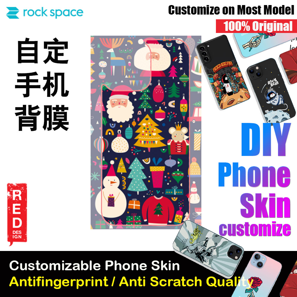 Picture of Rock Space DIY 自定 定制 设计 手机背膜 贴纸 DIY Customize High Quality Print Phone Skin Sticker for Multiple Phone Model with Multiple Photo Images Gallery or with Own Phone Cellphone (Merry Christmas) Red Design- Red Design Cases, Red Design Covers, iPad Cases and a wide selection of Red Design Accessories in Malaysia, Sabah, Sarawak and Singapore 