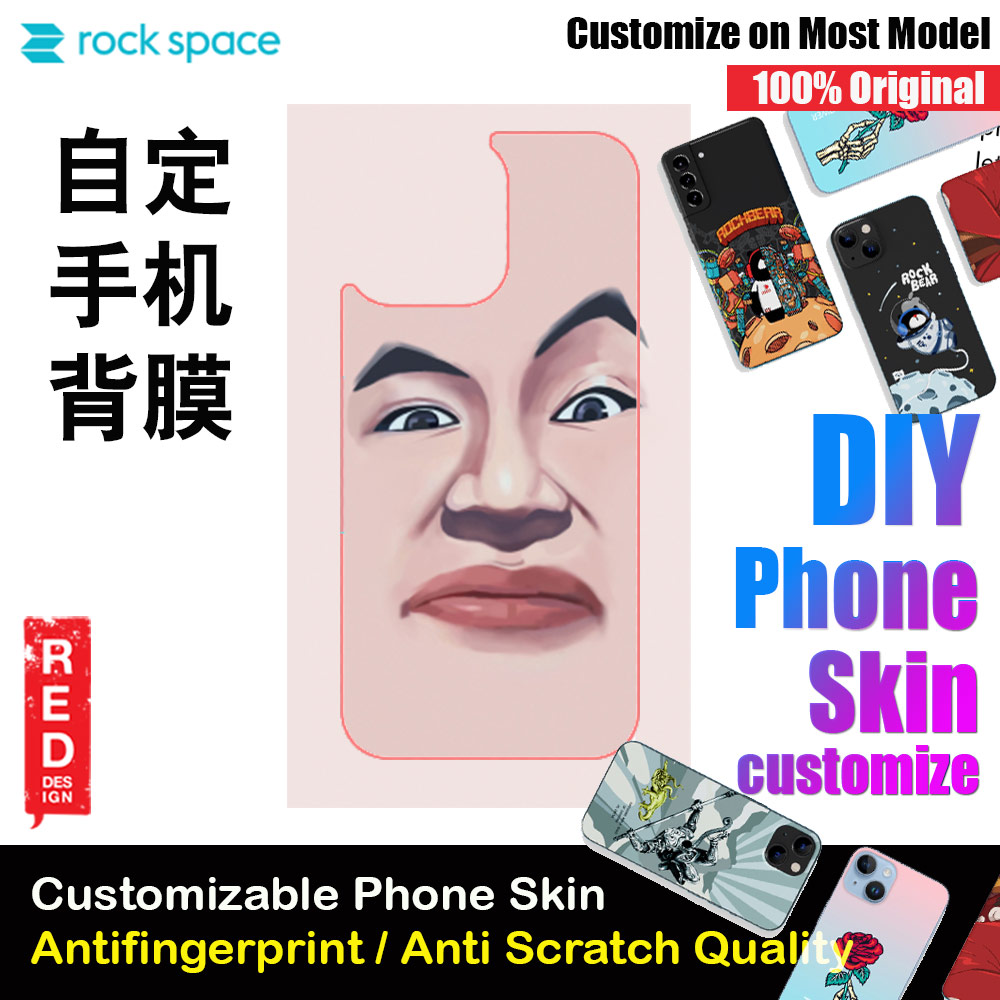 Picture of Rock Space DIY 自定 定制 设计 手机背膜 贴纸 DIY Customize High Quality Print Phone Skin Sticker for Multiple Phone Model with Multiple Photo Images Gallery or with Own Phone Text (People Funny Face) Red Design- Red Design Cases, Red Design Covers, iPad Cases and a wide selection of Red Design Accessories in Malaysia, Sabah, Sarawak and Singapore 