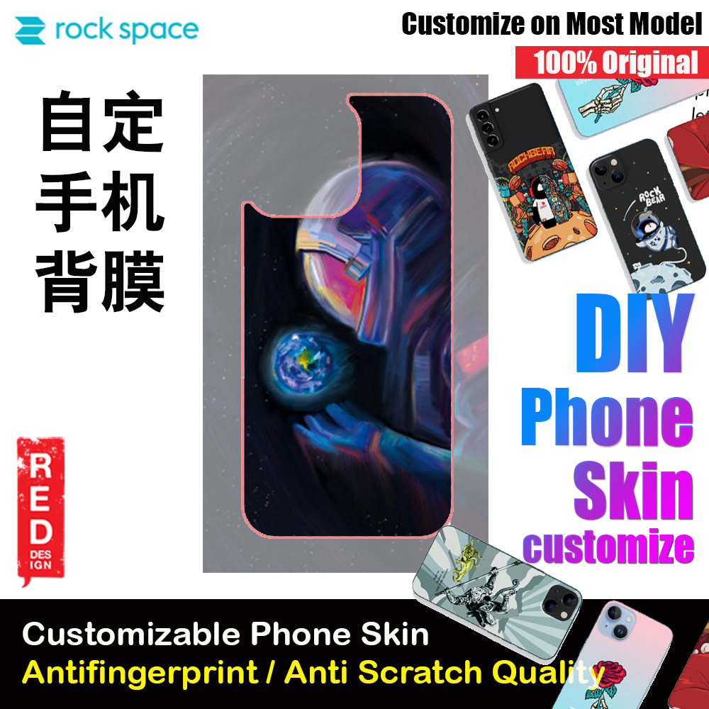 Picture of Rock Space DIY 自定 定制 设计 手机背膜 贴纸 DIY Customize High Quality Print Phone Skin Sticker for Multiple Phone Model with Multiple Photo Images Gallery or with Own Phone Text (Space) Red Design- Red Design Cases, Red Design Covers, iPad Cases and a wide selection of Red Design Accessories in Malaysia, Sabah, Sarawak and Singapore 