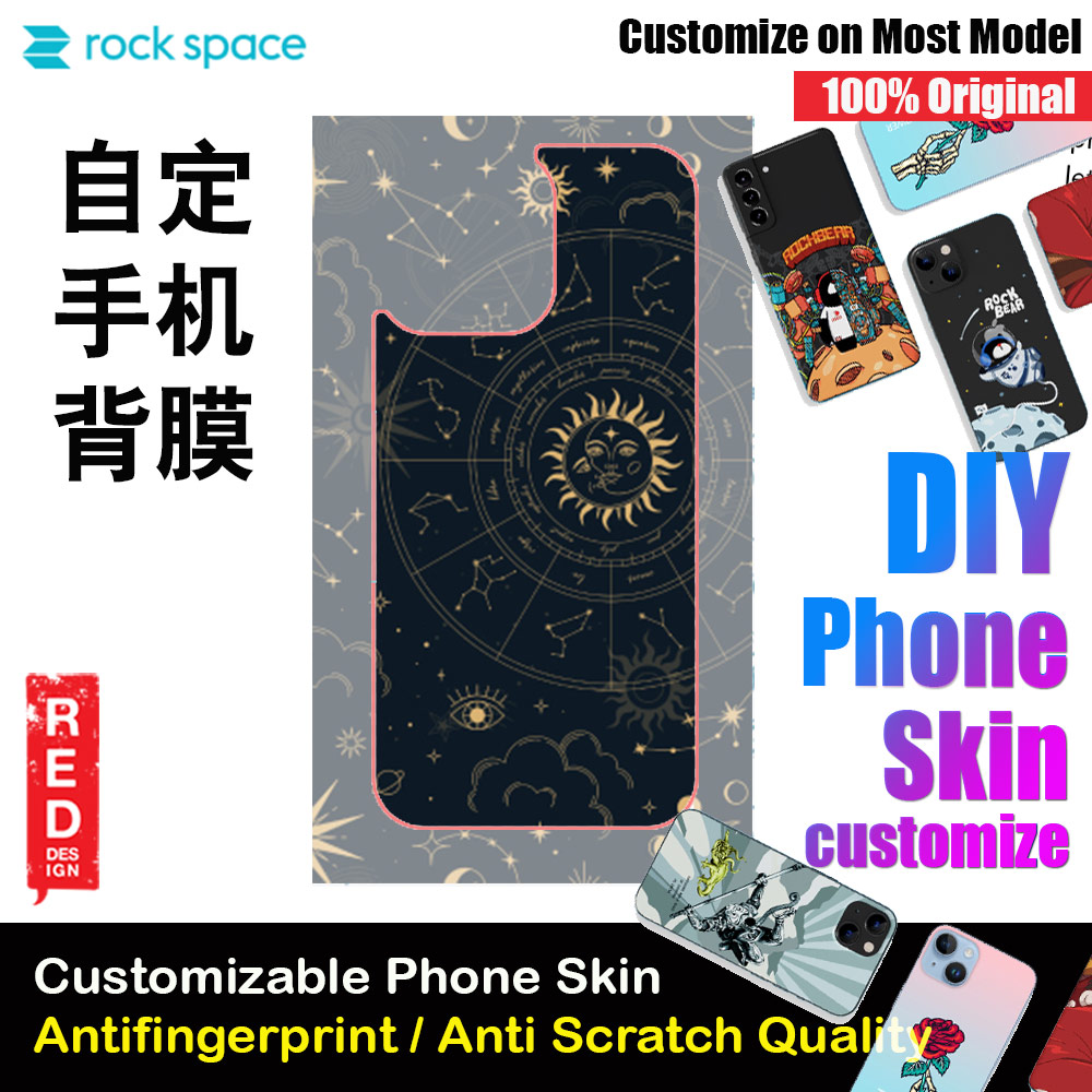 Picture of Rock Space DIY 自定 定制 设计 手机背膜 贴纸 DIY Customize High Quality Print Phone Skin Sticker for Multiple Phone Model with Multiple Photo Images Gallery or with Own Phone Text (Pattern Sun) Red Design- Red Design Cases, Red Design Covers, iPad Cases and a wide selection of Red Design Accessories in Malaysia, Sabah, Sarawak and Singapore 