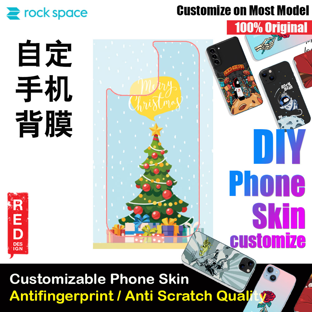 Picture of Rock Space DIY 自定 定制 设计 手机背膜 贴纸 DIY Customize High Quality Print Phone Skin Sticker for Multiple Phone Model with Multiple Photo Images Gallery or with Own Phone Cellphone (Merry Christmas) Red Design- Red Design Cases, Red Design Covers, iPad Cases and a wide selection of Red Design Accessories in Malaysia, Sabah, Sarawak and Singapore 