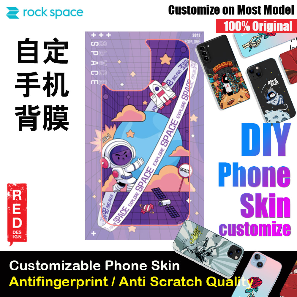 Picture of Rock Space DIY 自定 定制 设计 手机背膜 贴纸 DIY Customize High Quality Print Phone Skin Sticker for Multiple Phone Model with Multiple Photo Images Gallery or with Own Phone Text (Space) Red Design- Red Design Cases, Red Design Covers, iPad Cases and a wide selection of Red Design Accessories in Malaysia, Sabah, Sarawak and Singapore 