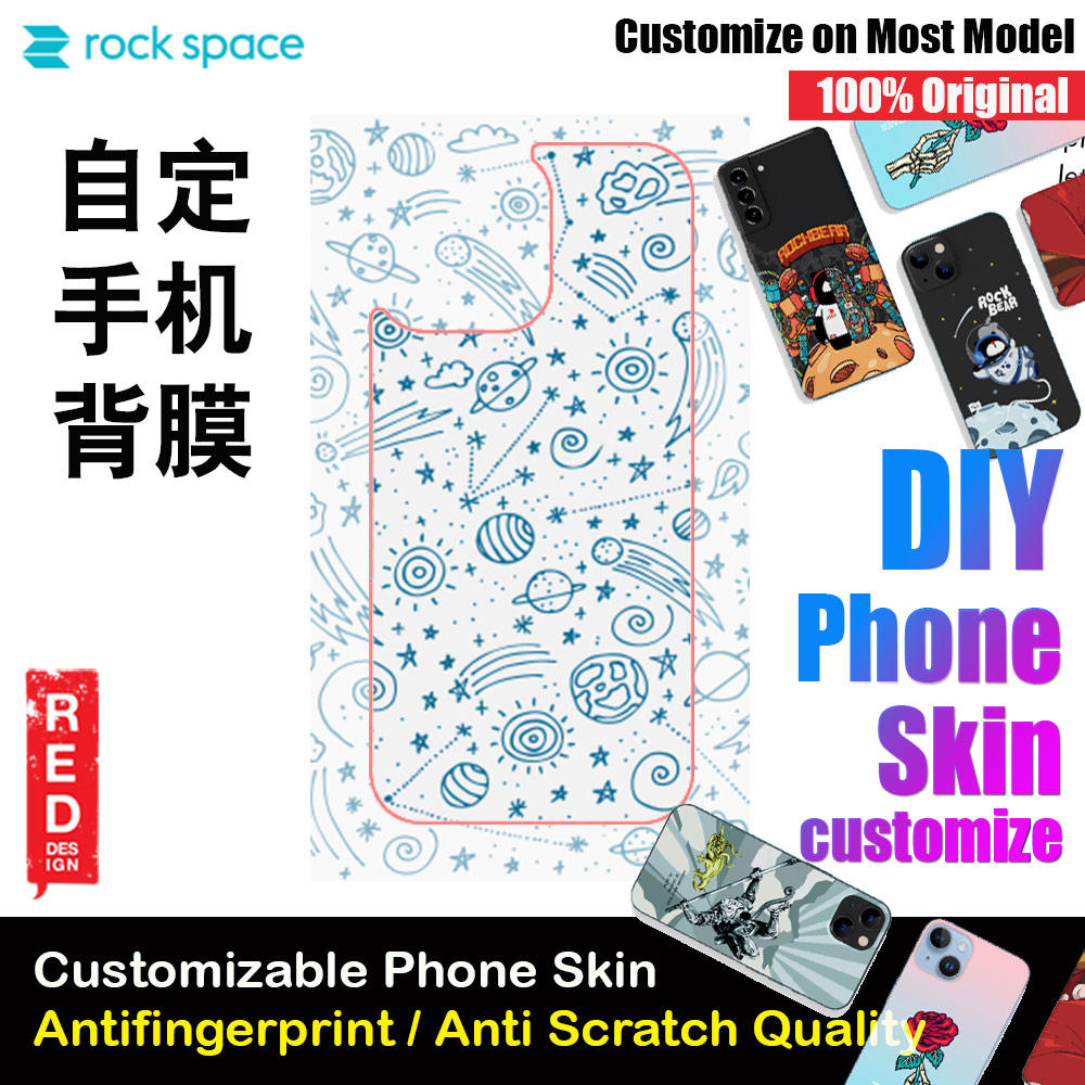 Picture of Rock Space DIY 自定 定制 设计 手机背膜 贴纸 DIY Customize High Quality Print Phone Skin Sticker for Multiple Phone Model with Multiple Photo Images Gallery or with Own Phone Text (Pattern Space) Red Design- Red Design Cases, Red Design Covers, iPad Cases and a wide selection of Red Design Accessories in Malaysia, Sabah, Sarawak and Singapore 