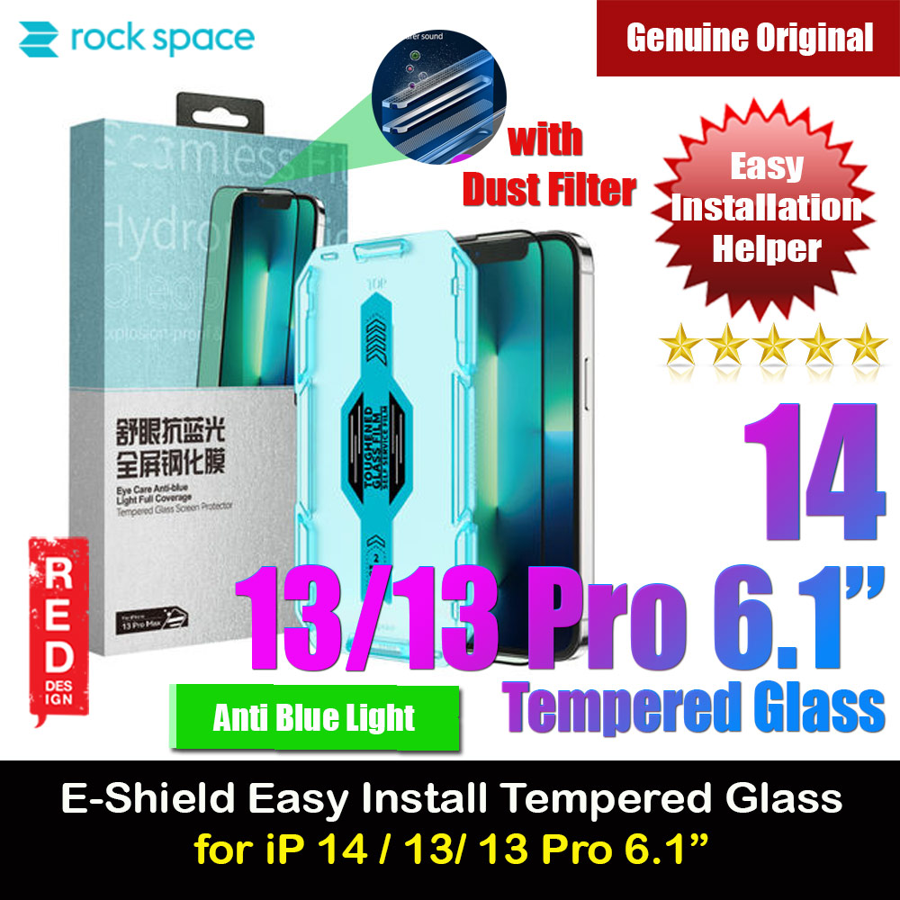 Picture of Rock Space HD Full Coverage Tempered Glass with Dust Filter with Easy Installation Helper Tools for iPhone 14 iPhone 13 Pro 6.1 (Anti Blue Light) Apple iPhone 14 6.1- Apple iPhone 14 6.1 Cases, Apple iPhone 14 6.1 Covers, iPad Cases and a wide selection of Apple iPhone 14 6.1 Accessories in Malaysia, Sabah, Sarawak and Singapore 