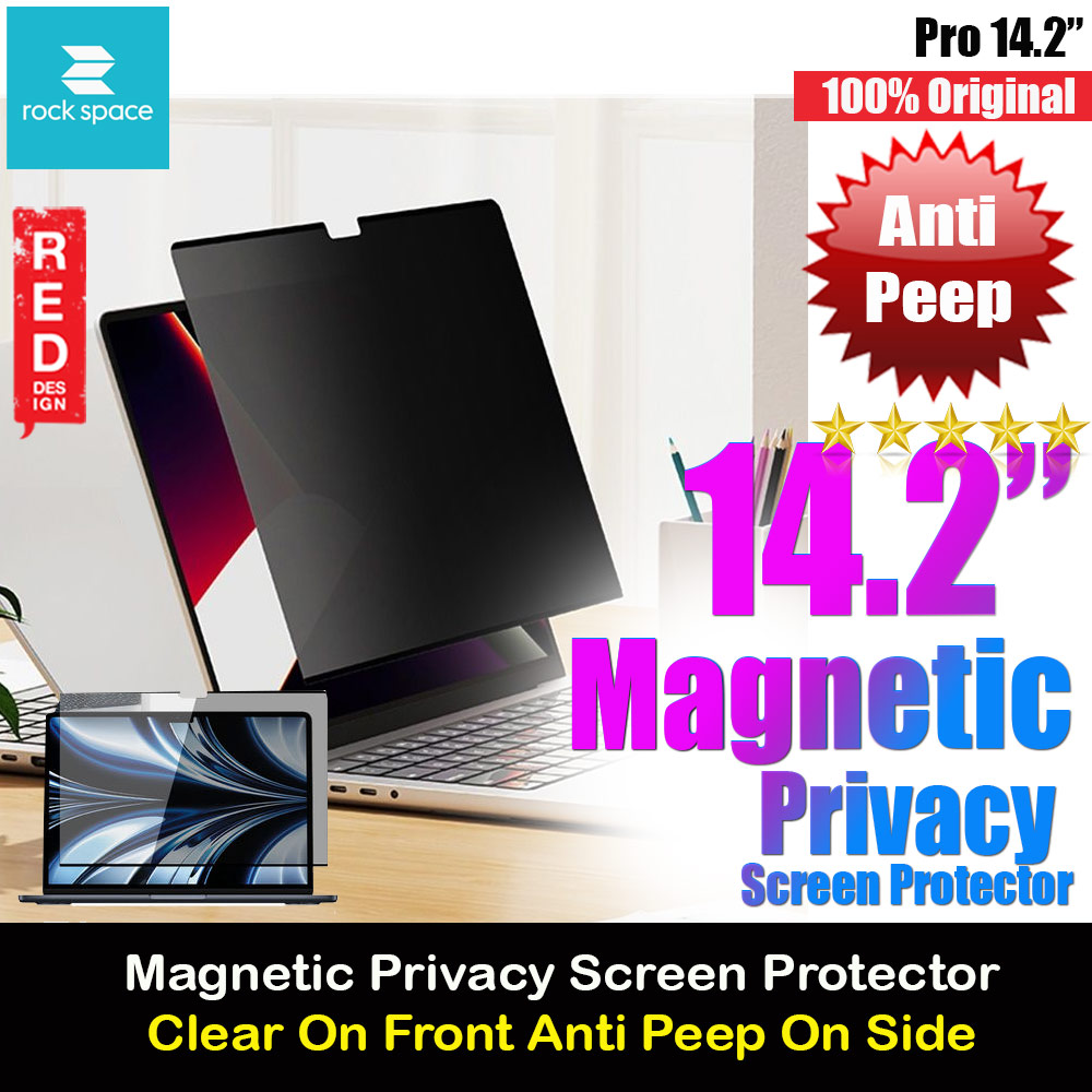 Picture of Rock Space Magnetic Privacy Anti Peep View PET HD Screen Protector for Macbook Pro 14.2" Apple Macbook Pro 14.2 2021- Apple Macbook Pro 14.2 2021 Cases, Apple Macbook Pro 14.2 2021 Covers, iPad Cases and a wide selection of Apple Macbook Pro 14.2 2021 Accessories in Malaysia, Sabah, Sarawak and Singapore 