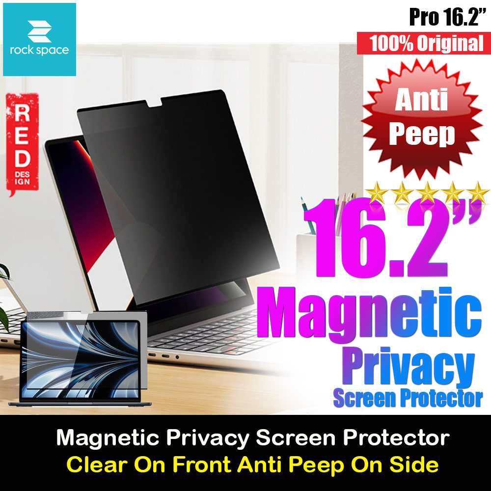 Picture of Rock Space Magnetic Privacy Anti Peep View PET HD Screen Protector for Macbook Pro 16.2" Apple Macbook Pro 16.2 2021- Apple Macbook Pro 16.2 2021 Cases, Apple Macbook Pro 16.2 2021 Covers, iPad Cases and a wide selection of Apple Macbook Pro 16.2 2021 Accessories in Malaysia, Sabah, Sarawak and Singapore 