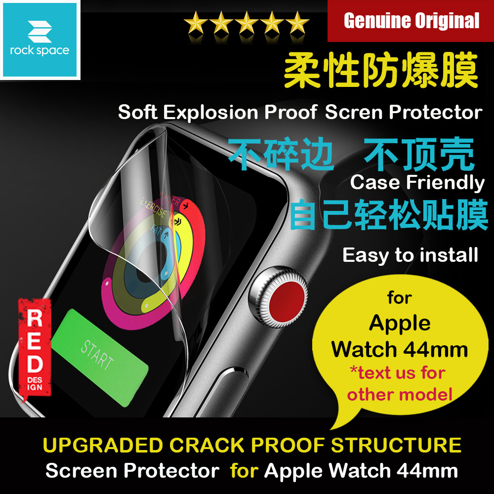 Picture of Rock Space Explosion Proof Soft Screen Protector for iWatch 44mm (Clear Anti Bacteria) Apple Watch 44mm- Apple Watch 44mm Cases, Apple Watch 44mm Covers, iPad Cases and a wide selection of Apple Watch 44mm Accessories in Malaysia, Sabah, Sarawak and Singapore 