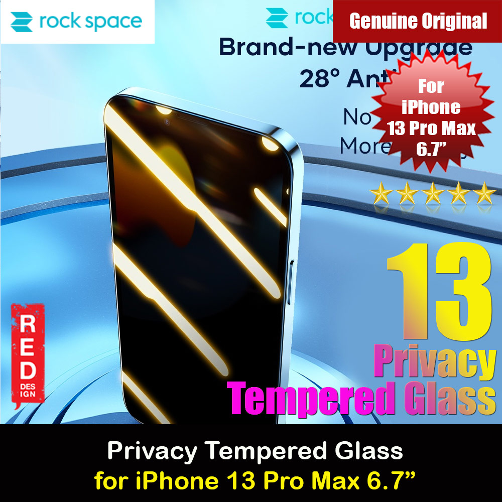 Picture of Rock Space HD Full Coverage Tempered Glass for iPhone 13 Pro Max 6.7 (Privacy Anti View Anti Peep) Apple iPhone 13 Pro Max 6.7- Apple iPhone 13 Pro Max 6.7 Cases, Apple iPhone 13 Pro Max 6.7 Covers, iPad Cases and a wide selection of Apple iPhone 13 Pro Max 6.7 Accessories in Malaysia, Sabah, Sarawak and Singapore 