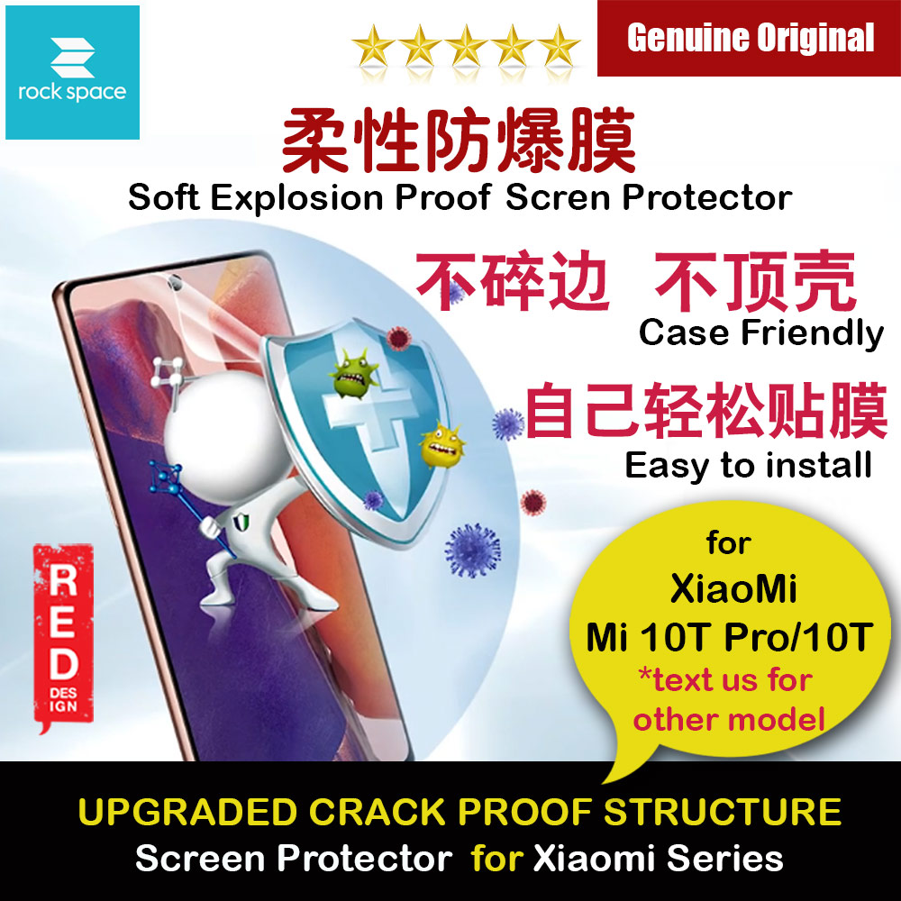 Picture of Rock Space Custom Made Crack Proof Explosion Proof Flexible TPU Soft Screen Protector Xiaomi Mi 10T Pro Mi 10T 5G (Clear with Anti Bacteria) XiaoMi Mi 10T Pro Mi 10T 5G- XiaoMi Mi 10T Pro Mi 10T 5G Cases, XiaoMi Mi 10T Pro Mi 10T 5G Covers, iPad Cases and a wide selection of XiaoMi Mi 10T Pro Mi 10T 5G Accessories in Malaysia, Sabah, Sarawak and Singapore 