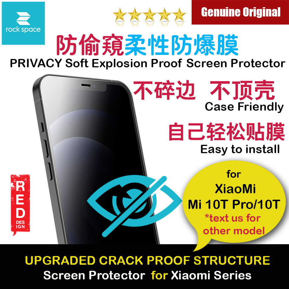 Picture of Rock Space Custom Made Crack Proof Explosion Proof Flexible TPU Soft Screen Protector for Xiaomi Mi 10T Pro Mi 10T 5G (Privacy Anti View Anti Peep Matte) XiaoMi Mi 10T Pro Mi 10T 5G- XiaoMi Mi 10T Pro Mi 10T 5G Cases, XiaoMi Mi 10T Pro Mi 10T 5G Covers, iPad Cases and a wide selection of XiaoMi Mi 10T Pro Mi 10T 5G Accessories in Malaysia, Sabah, Sarawak and Singapore 