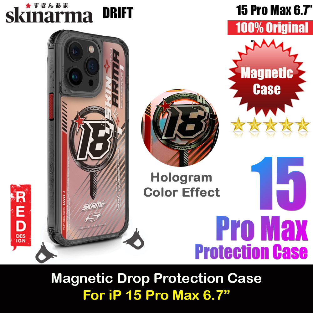 Picture of Skinarma Magnetic Charge Drop Protection Case for iPhone 15 Pro Max 6.7 (Hologram Black) Apple iPhone 15 Pro Max 6.7- Apple iPhone 15 Pro Max 6.7 Cases, Apple iPhone 15 Pro Max 6.7 Covers, iPad Cases and a wide selection of Apple iPhone 15 Pro Max 6.7 Accessories in Malaysia, Sabah, Sarawak and Singapore 