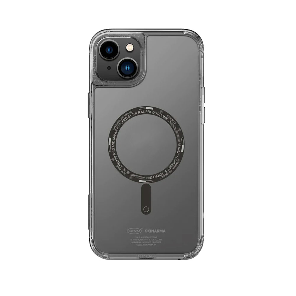 Picture of Apple iPhone 14 Plus 6.7 Case | Skinarma Saido MagCharge Series Drop Protection Case with Magsafe Magnetic Charging Compatible for iPhone 14 Plus 6.7 (Smoke)