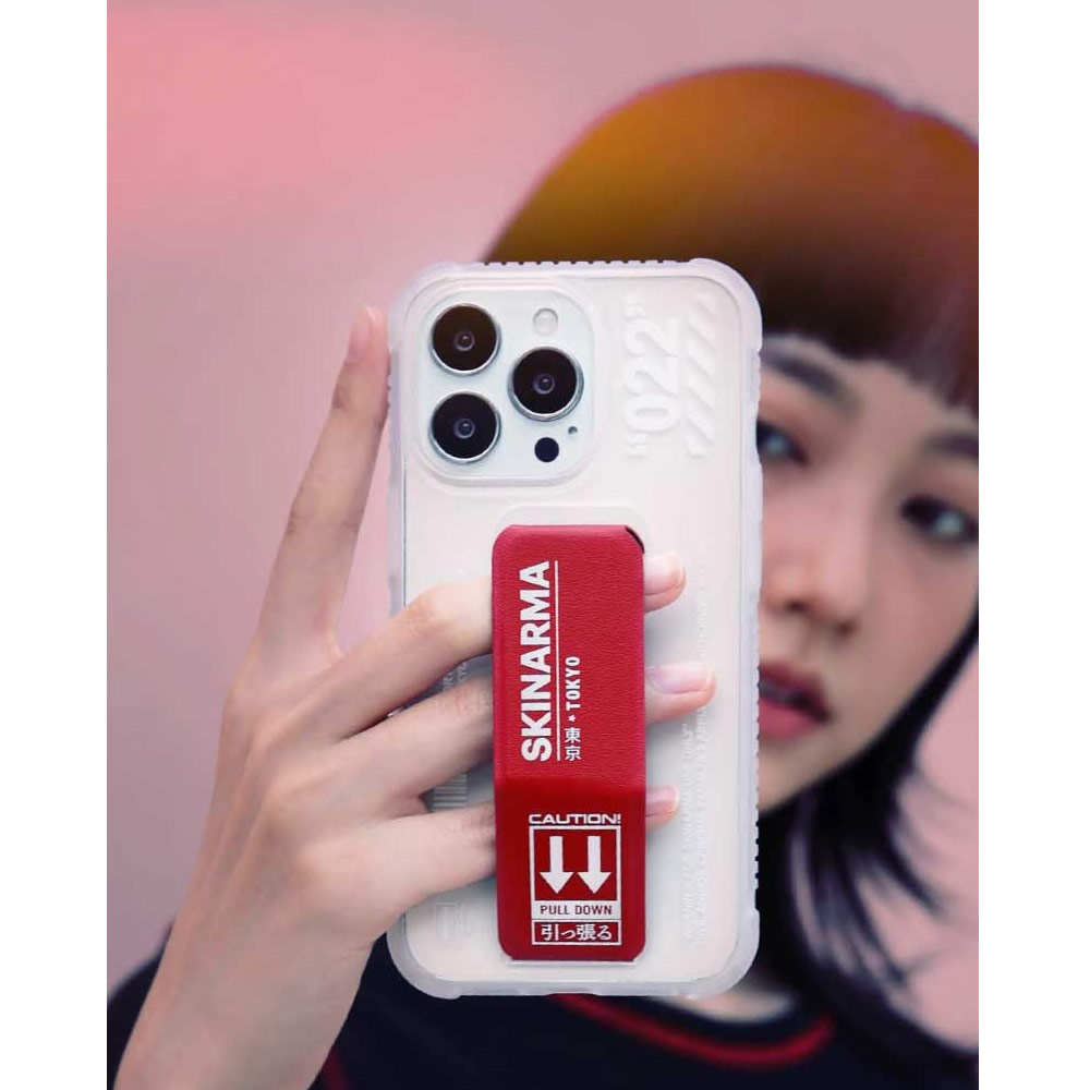 Picture of Apple iPhone 14 Pro Max 6.7 Case | Skinarma Taihi Sora 4 Corners Drop Protection Grip Stand Case for iPhone 14 Pro Max 6.7 (Red)