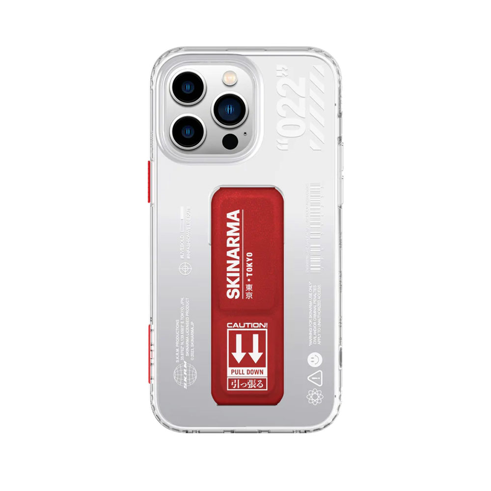 Picture of Apple iPhone 14 Pro Max 6.7 Case | Skinarma Taihi Sora 4 Corners Drop Protection Grip Stand Case for iPhone 14 Pro Max 6.7 (Red)
