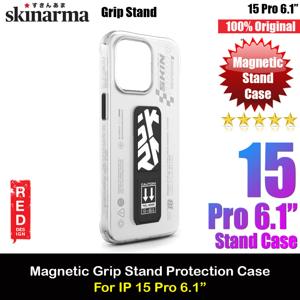 Picture of Skinarma Kickstand Grip Stand Drop Protection Case for iPhone 15 Pro 6.1 (Apex Black) Apple iPhone 15 Pro 6.1- Apple iPhone 15 Pro 6.1 Cases, Apple iPhone 15 Pro 6.1 Covers, iPad Cases and a wide selection of Apple iPhone 15 Pro 6.1 Accessories in Malaysia, Sabah, Sarawak and Singapore 