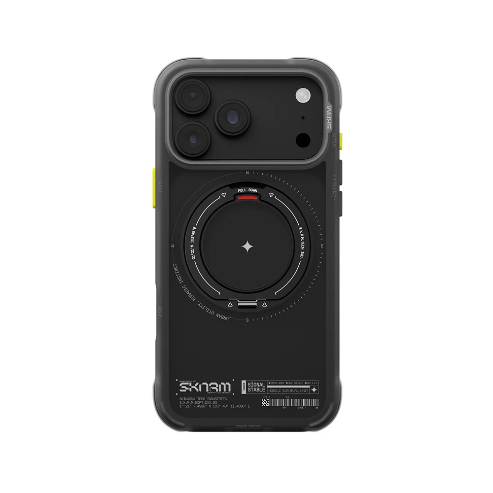 Picture of Apple iPhone 18 Pro Max Case | Skinarma Atlas Magnetic Charge 360° Rotatable Kickstand Drop Protection Case for iPhone 18 Pro Max 6.9 - Black