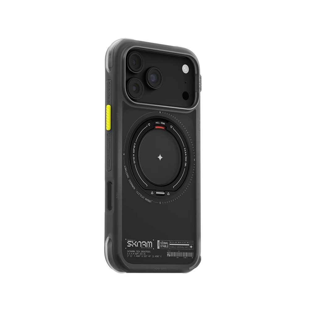 Picture of Apple iPhone 18 Pro Max Case | Skinarma Atlas Magnetic Charge 360° Rotatable Kickstand Drop Protection Case for iPhone 18 Pro Max 6.9 - Black