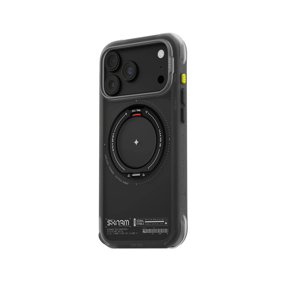 Picture of Apple iPhone 18 Pro Max Case | Skinarma Atlas Magnetic Charge 360° Rotatable Kickstand Drop Protection Case for iPhone 18 Pro Max 6.9 - Black